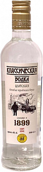 Водка КЛАССИЧЕСКАЯ ВОДКА ШУЙСКАЯ 40%, 0,5л (Россия)