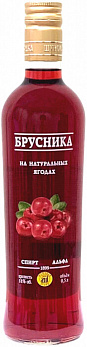 Настойка ШУЙСКАЯ БРУСНИКА сладкая 18-19%, 0,5л (Россия)