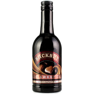Ликер БИСКВИТ ШОКОЛАДНЫЙ ВКУС эмульсионный 18%, 0,5л (Россия)