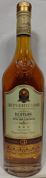 Коньяк ТРИ ЗВЕЗДОЧКИ российский трехлетний 40%, 0,5л (Россия/ ДВКК)
